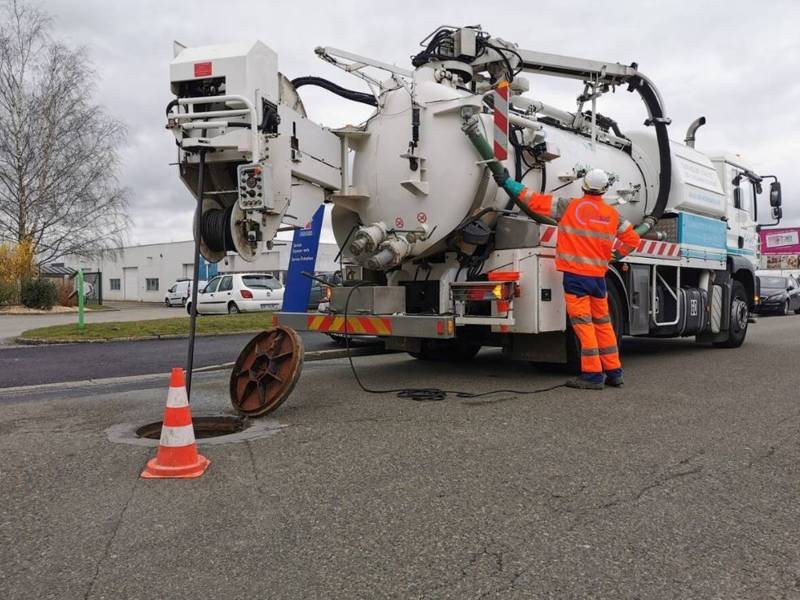 Débouchage de canalisation au camion haute pression